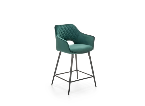Barová židle H107 černá/ tmavě zelená