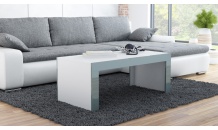 Konferenční stolek TESS 120x60 bílý mat/šedý lesk