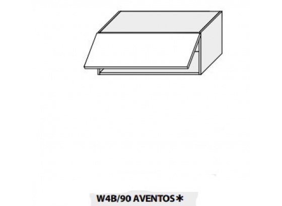 Horní skříňka PLATINIUM W4B/90 HK aventos bílá
