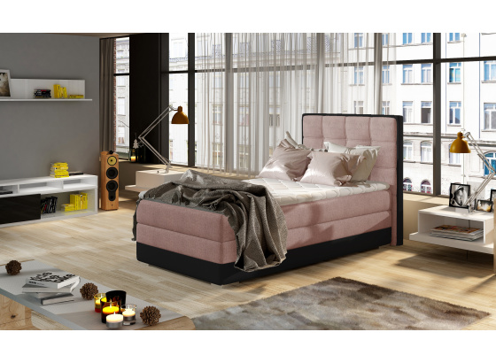 Postel boxspring Aster 90x200 Omega 91/ eko kůže  Soft 11 Pravá