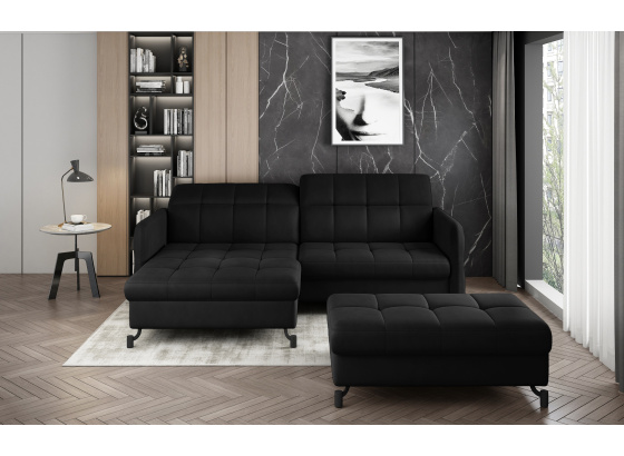 Sedací souprava s taburetem Lorelle Mat Velvet 99 Levá