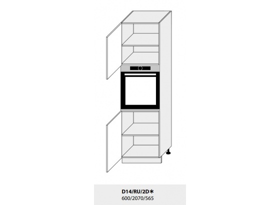 Skříň pro vestavbu PLATINIUM D14/RU/2D bílá