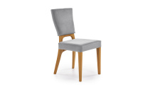 Jídelní židle WENANTY šedá/dub medový 