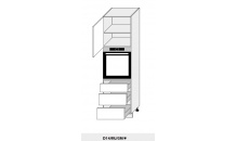 Skříň pro vestavbu PLATINIUM D14/RU/3M grey