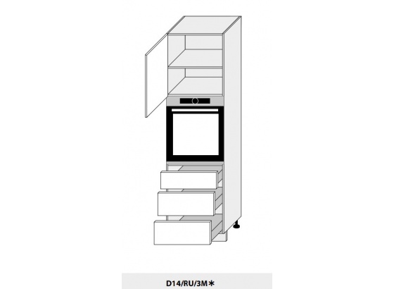 Skříň pro vestavbu PLATINIUM D14/RU/3M grey