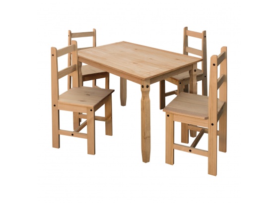 Jídelní stůl CORONA 2 16116+ 4 židle 1627 masiv borovice