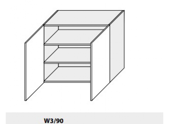 Horní skříňka PLATINIUM W3/90 bílá