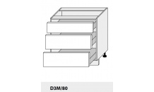 Dolní skřňka PLATINIUM D3M/80 grey