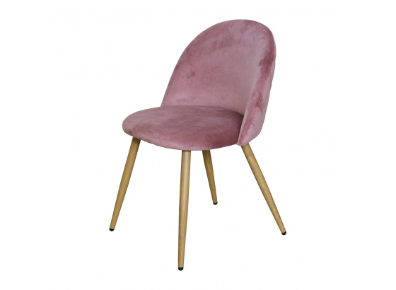 Jídelní židle LAMBDA růžový samet