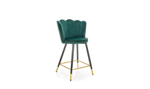 Barová židle H106 černá/ zlatá/ tmavě zelená