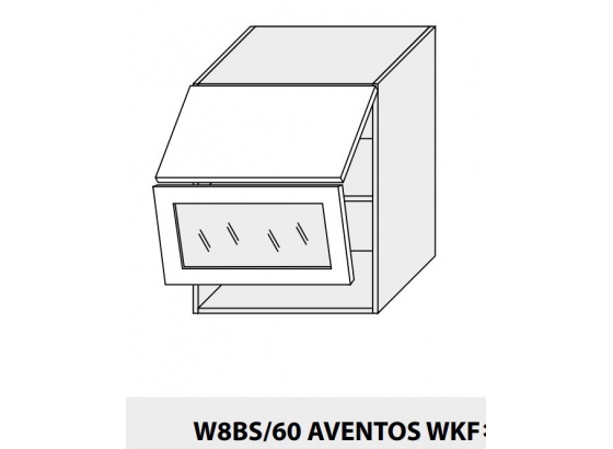 Horní skříňka kuchyně Quantum W8BS 60 AV WKF bílá