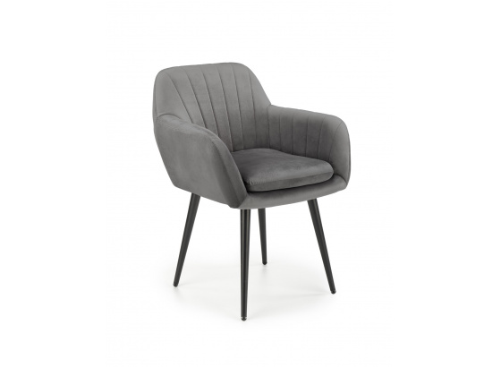 Jídelní židle K429 šedá/černá