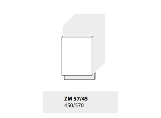 Dvířka na myčku kuchyně PLATINIUM ZM 45/75  