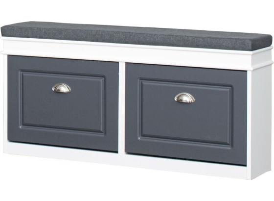 Botník ALESSA 1  se sedákem šedý