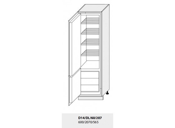 Skříň pro vestavbu PLATINIUM D14DL/60 grey