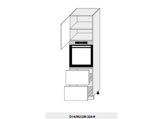 Skříň pro vestavbu PLATINIUM D14/RU/2M 356 pro troubu grey