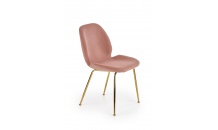 Jídelní židle K381 světle růžová /zlatá