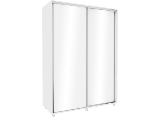 Šatní skříň 150 cm bílá/ bílý lesk