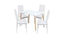 Jídelní stůl ONE 120x80 bílý + 4 židle SIGMA bílé