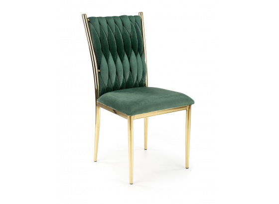 Jídelní židle K436 tmavě zelená/ zlatá