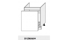 Dolní skříňka kuchyně Quantum D1ZM/60 dřezová bílá