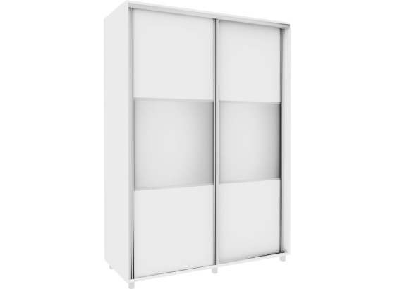 Šatní skříň 150 cm bílý mat se zrcadlem