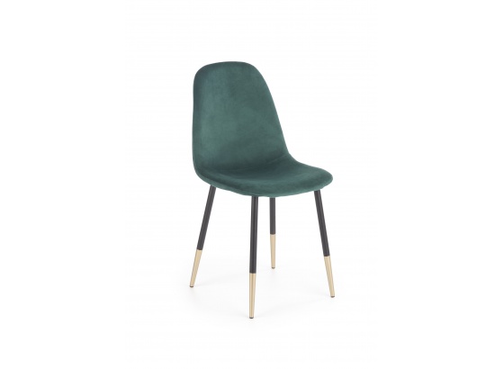 Jídelní židle K379 tmavě zelená/černá/zlatá