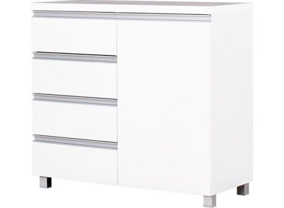 Komoda AGA  AG38 bílá/ bílý lesk