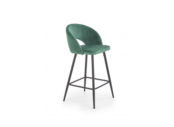 Barová židle H96 černá/ tmavě zelená