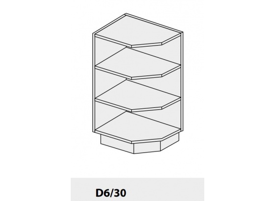 Dolní skříňka kuchyně Quantum D6 30 rohová/grey