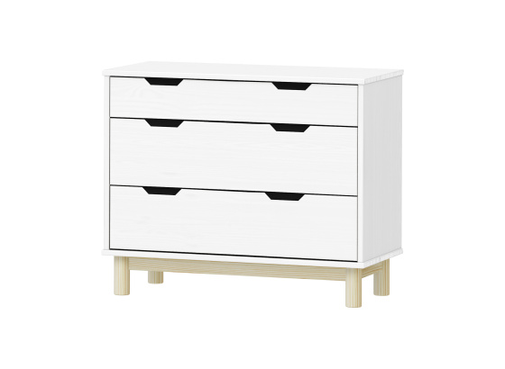 Komoda 2+1 zásuvky BONITO 2 bílý lak