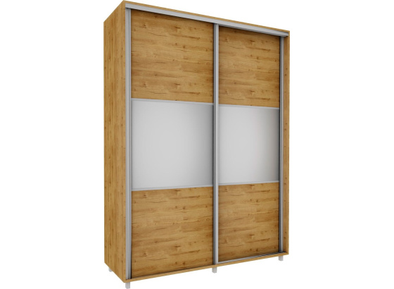 Vysoká šatní skříň 200 cm dub soma tmavý se zrcadlem