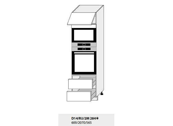 Skříň pro vestavbu VIANO  D14RU 2M 284  