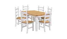 Jídelní stůl CORONA 16110B + 6 židlí CORONA 160204B